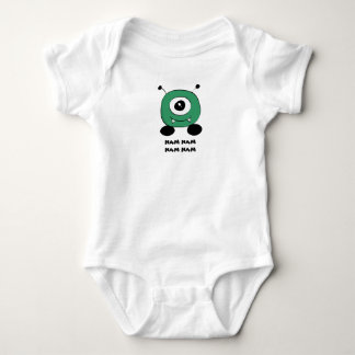 Niedliches lustiges grünes alien baby strampler