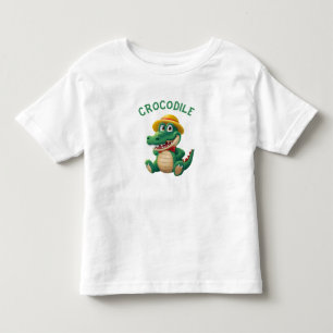 Niedliches, lustiges Krokodil Kleinkind T-shirt