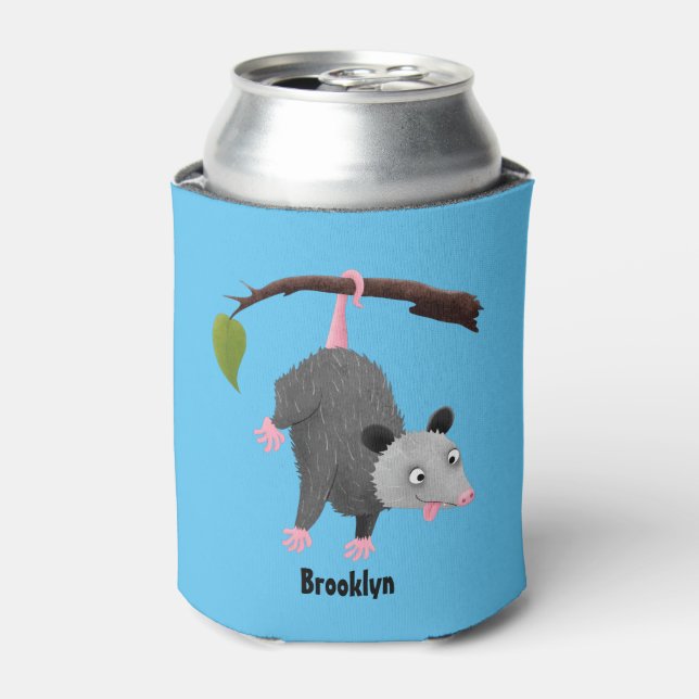 Niedliches lustiges Opossum aus Cartoon Dosenkühler (Kanne Vorderseite)