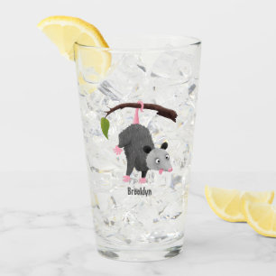Niedliches lustiges Opossum aus Cartoon Glas