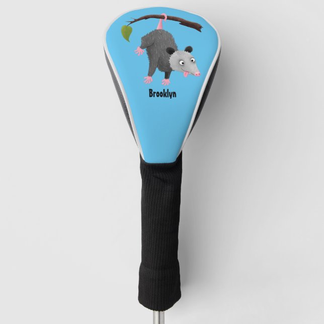 Niedliches lustiges Opossum aus Cartoon Golf Headcover (Vorderseite)