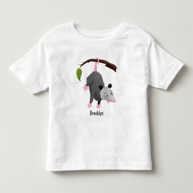 Niedliches lustiges Opossum aus Cartoon Kleinkind T-shirt (Vorderseite)