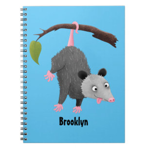 Niedliches lustiges Opossum aus Cartoon Notizblock