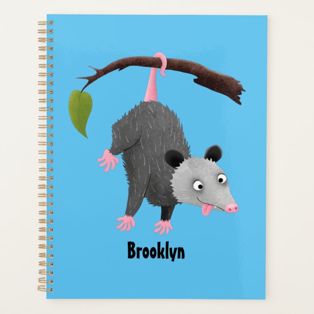 Niedliches lustiges Opossum aus Cartoon Planer (Vorderseite)