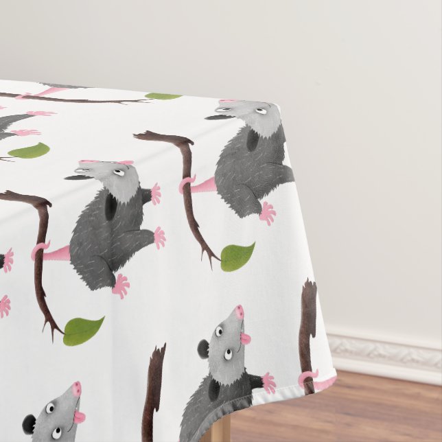 Niedliches lustiges Opossum aus Cartoon Tischdecke (Beispiel)