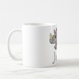Niedliches lustiges Rhino-Tier-Dschungel-Tier Kaffeetasse