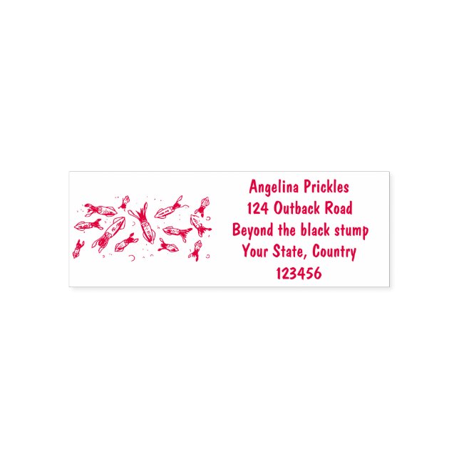 Niedliches, lustiges Rosa-Tintenfisch-Cartoon-Must Permastempel (Design)