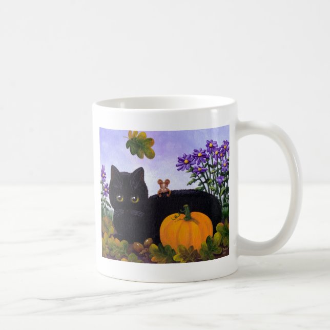 Niedliches lustiges schwarze kaffeetasse (Rechts)