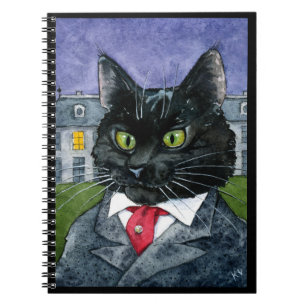 Niedliches lustiges schwarze Katzen-Notizbuch Notizblock
