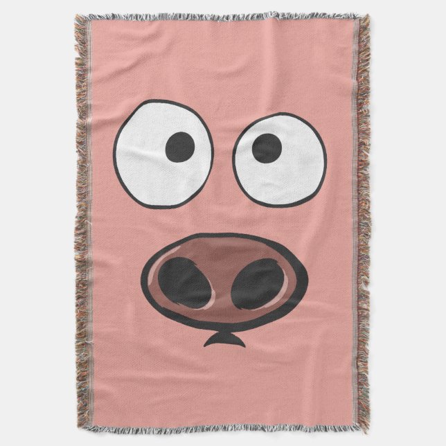 Niedliches lustiges Schwein Decke (Vorderseite Vertikal)
