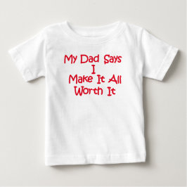 Niedliches, lustiges Vater Sprichwort im Alter von Baby T-shirt