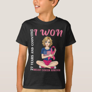 Niedliches Mädchen 27 Jahre und zählen ich gewann  T-Shirt