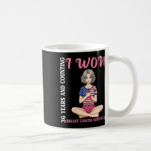 Niedliches Mädchen 36 Jahre und zählen ich gewann Kaffeetasse