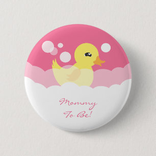 Niedliches Mädchen-Ducky Baby-Gummidusche Button