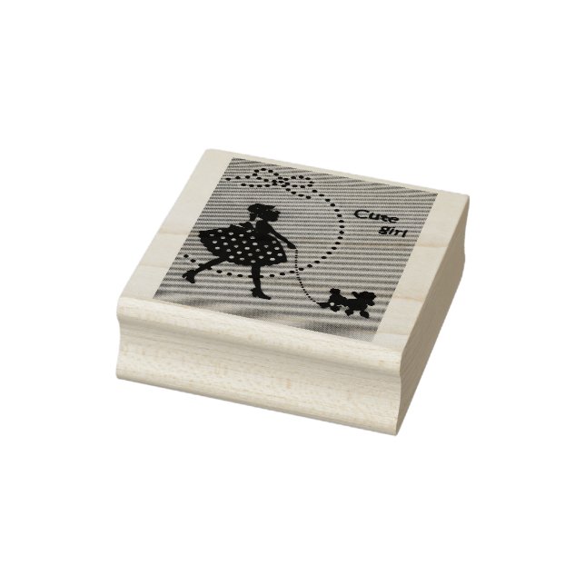 Niedliches Mädchen Gummistempel (Stempel)