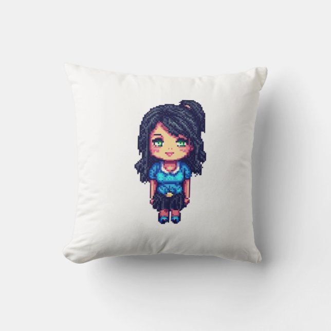 Niedliches Mädchen Kissen (Vorderseite)