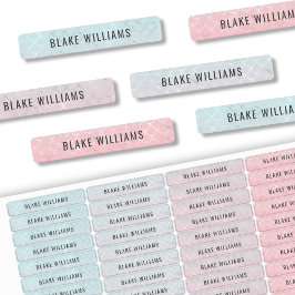 Niedliches Mädchen Meerjungfrau Kinder Schule Wass Etiketten