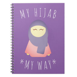 NIEDLICHES MÄDCHEN MIT HIJAB NOTEBOOK ISLAMIC GIFT NOTIZBLOCK