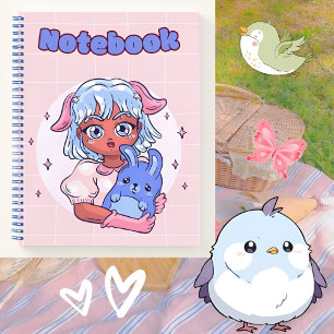 Niedliches Mädchen 💜 💛 ✨ Notizbuch
