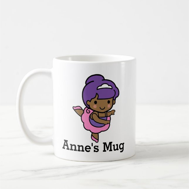 Niedliches Mädchen Prima Ballerina Kaffeetasse (Links)