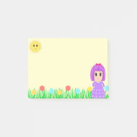 Niedliches Mädchen, Sonne, Blume und Gras