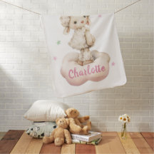 Niedliches Mädchenlamm Baby Blanket