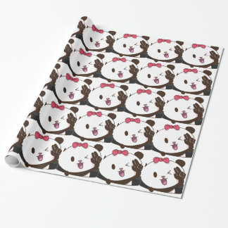 Niedliches Mädchenpanda O.K.! Geschenkpapier