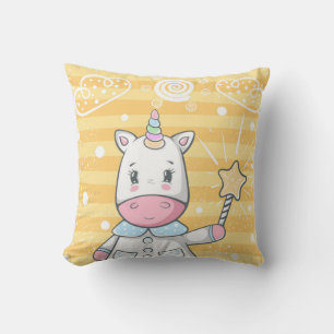 Niedliches magisches Einhorn Kissen