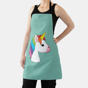 Niedliches magisches Einhorn mit farbenfroher Haar Schürze