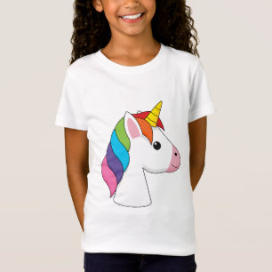 Niedliches magisches Einhorn mit farbenfroher Haar T-Shirt