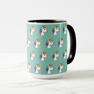 Niedliches magisches Einhorn mit farbenfroher Haar Tasse
