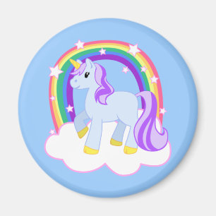 Niedliches magisches Einhorn mit Regenbogen (indiv Magnet