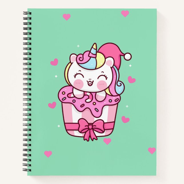 Niedliches magisches Einhorn Notizbuch (Vorderseite)
