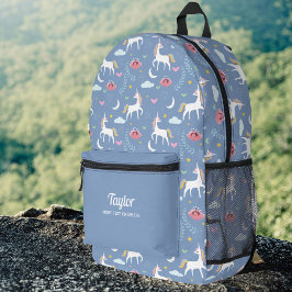 Niedliches magisches Einhorn, Personalisierte Kind Bedruckter Rucksack