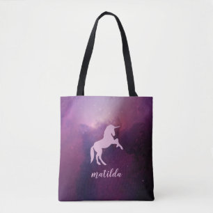 niedliches magisches lila Einhorn Tasche