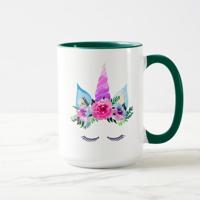 Niedliches magisches Unicorn-Gesicht Tasse (Rechts)