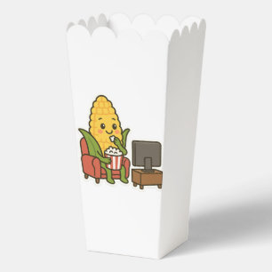 Niedliches Mais-Fernsehen mit Popcorn Geschenkschachtel