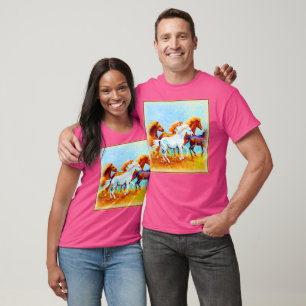 Niedliches Malen von Laufpferden. Jetzt kaufen T-Shirt