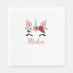 Niedliches Malia Magisches Blumenhorn für Mädchen Serviette