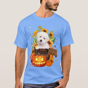 Niedliches Maltipoo in Pumkins Halloween Herbstlea T-Shirt