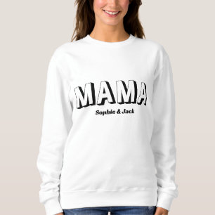 Niedliches MAMA mit Kindernamen für Mama Sweatshirt