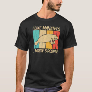 Niedliches Manatee für Männer Weidenmeerkuh Dugong T-Shirt
