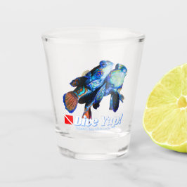 Niedliches Mandarinenpaar Schnapsglas
