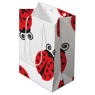 Niedliches Marienkäfer-Muster Mittlere Geschenktüte
