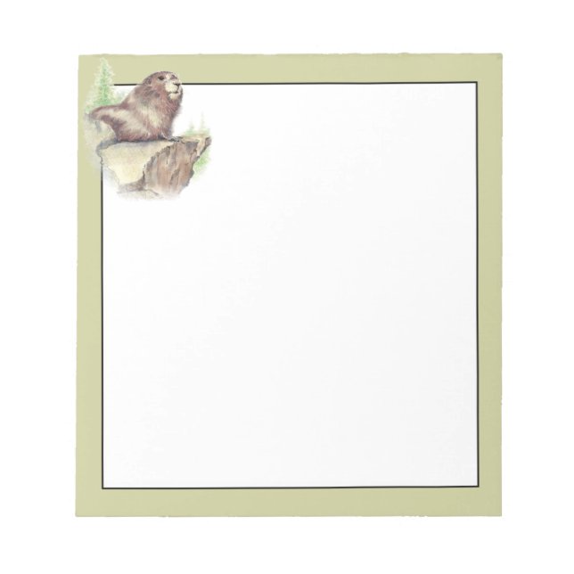 Niedliches Marmot Notizblock (Vorderseite)