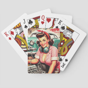 Niedliches mechanisches Button Spielkarten