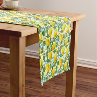 Niedliches mediterranes Sommerlemon Kurzer Tischläufer