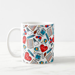Niedliches medizinisches Krankenpflegethema gemisc Kaffeetasse