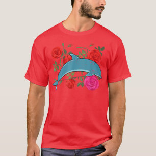 Niedliches Meer Tierische Rose Blume Meerestiere D T-Shirt