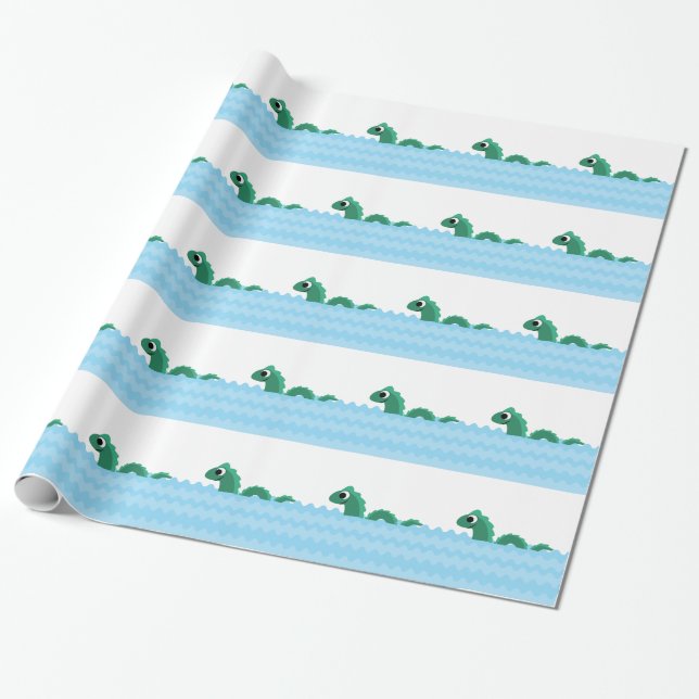 Niedliches Meeresmonster Geschenkpapier (Ungerollt)